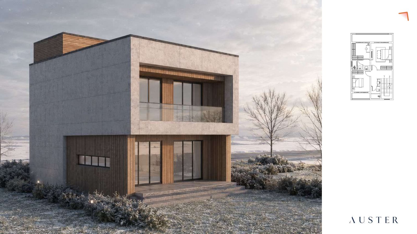A2 — interiores — vivienda industrializada AUSTER, vista 2